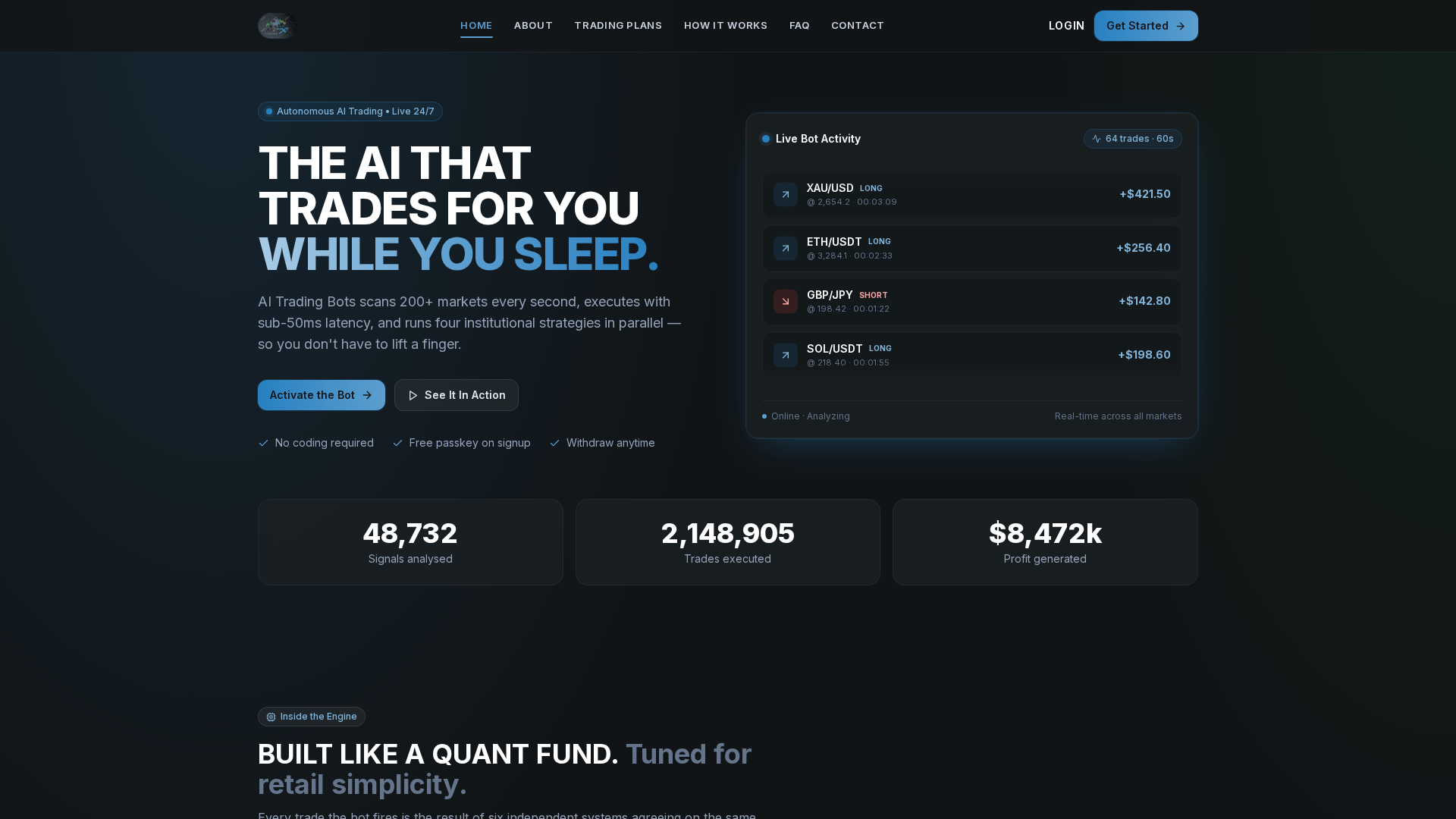 Screenshot of alibeasttradingbot.com