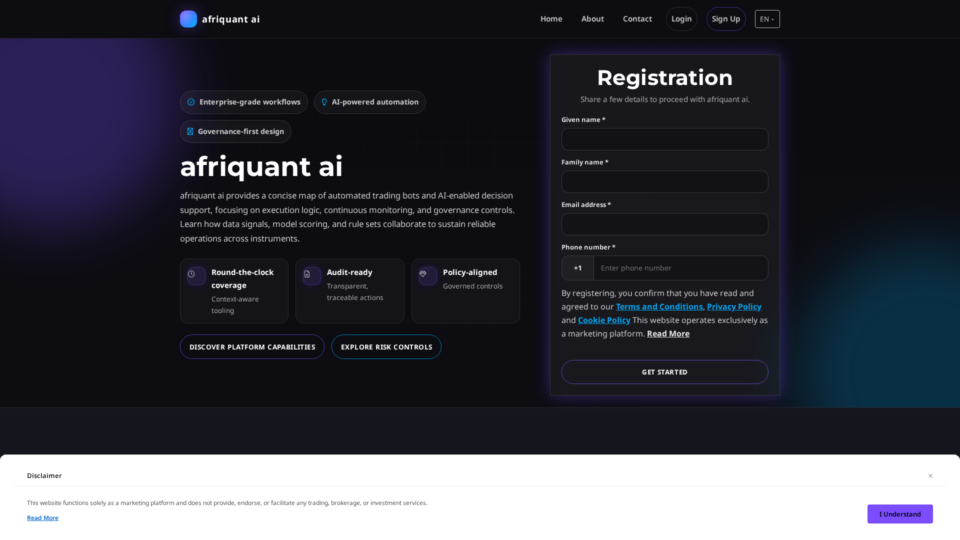 Screenshot of afriquantai.pro