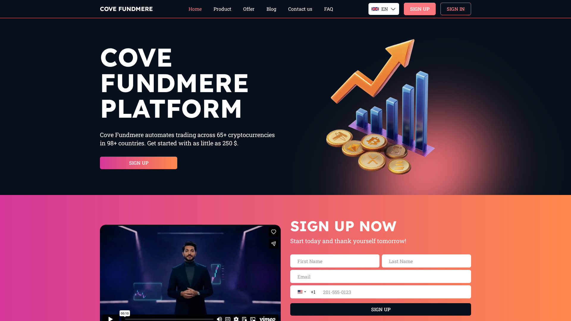 Screenshot of cove-fundmere.com