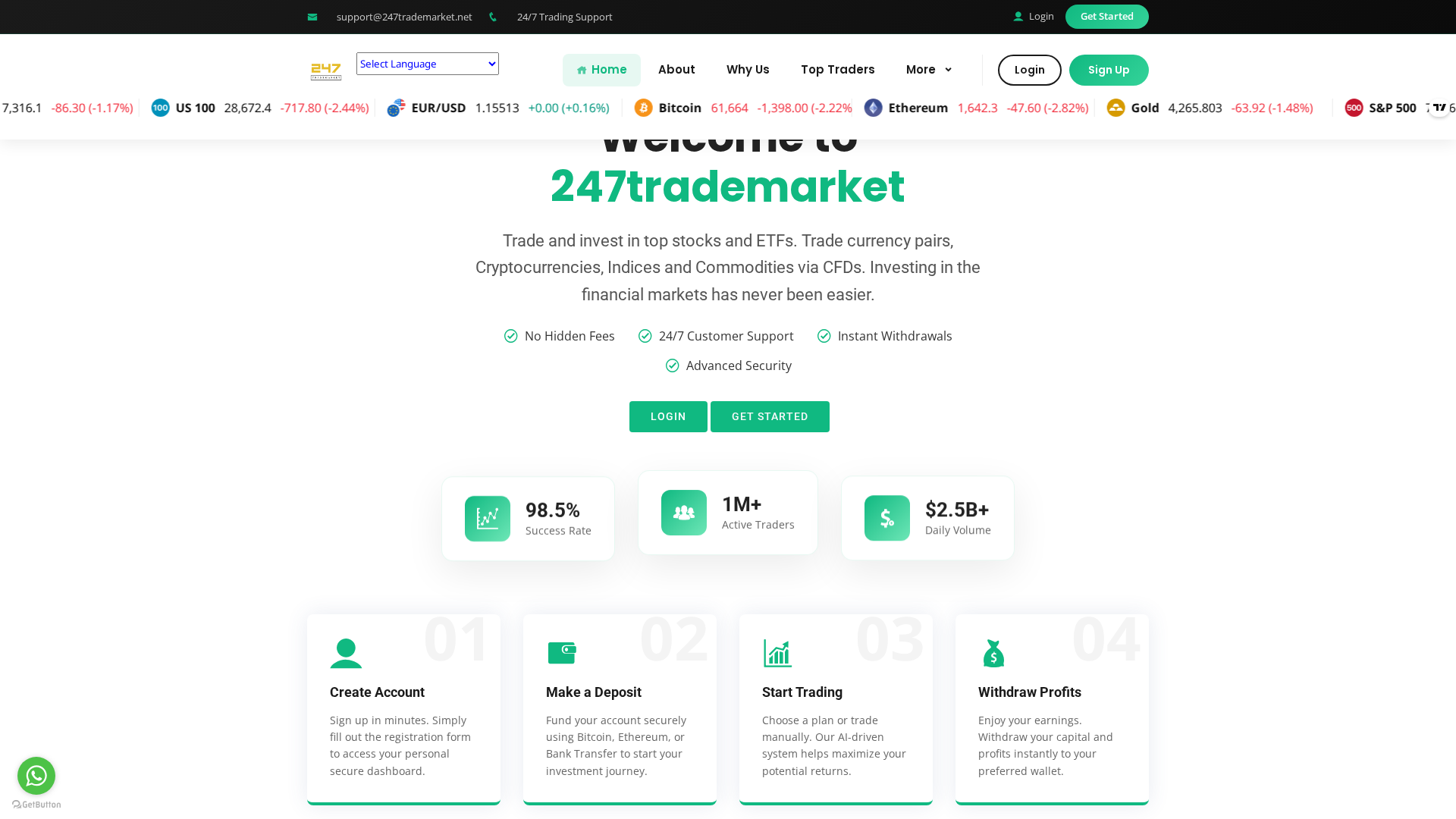 Screenshot of 247trademarket.net