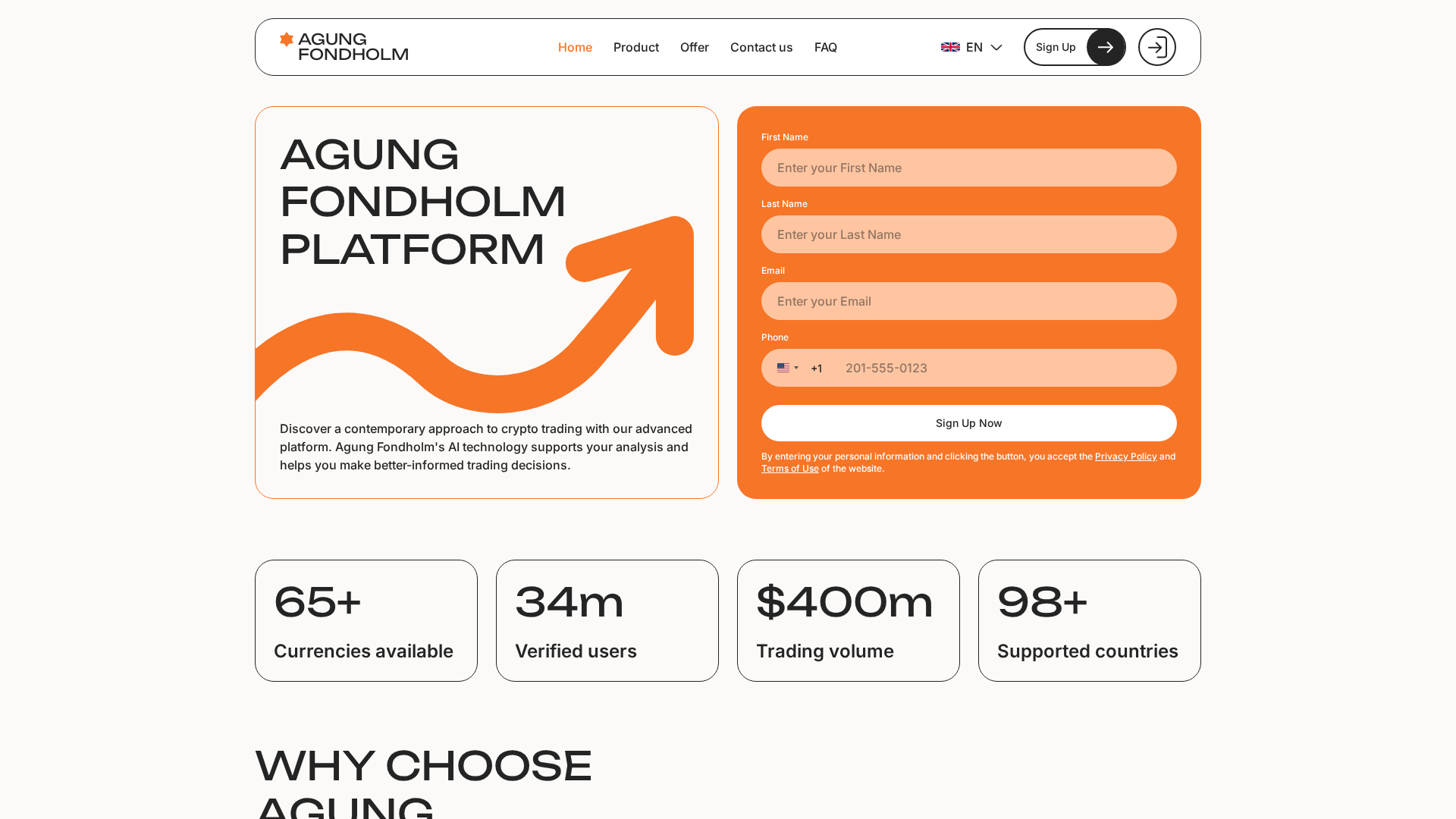 Screenshot of agung-fondholm.com