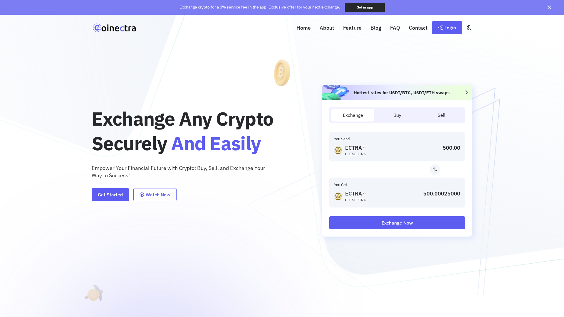 Screenshot of coinectra.online