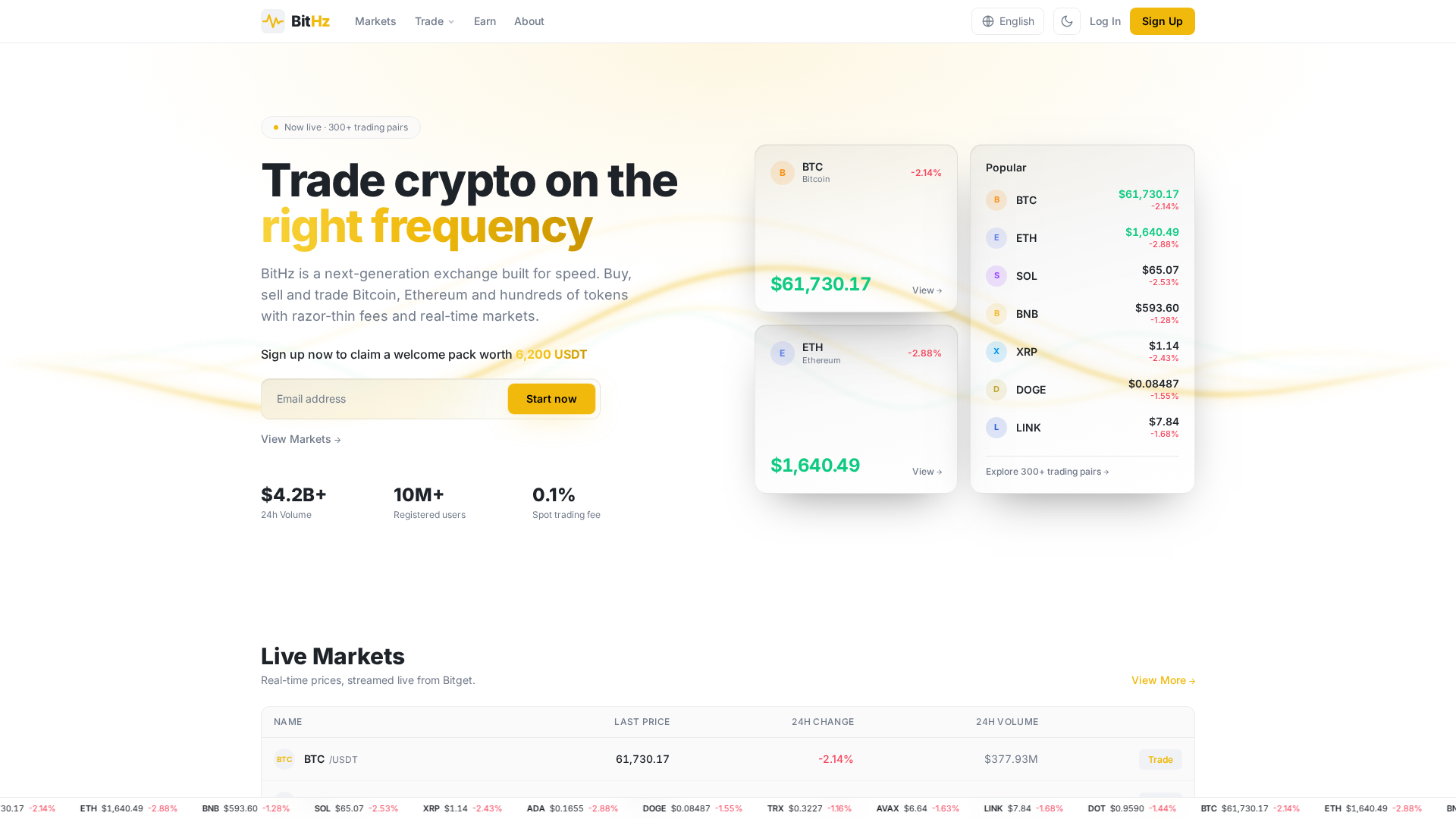Screenshot of bithz.io