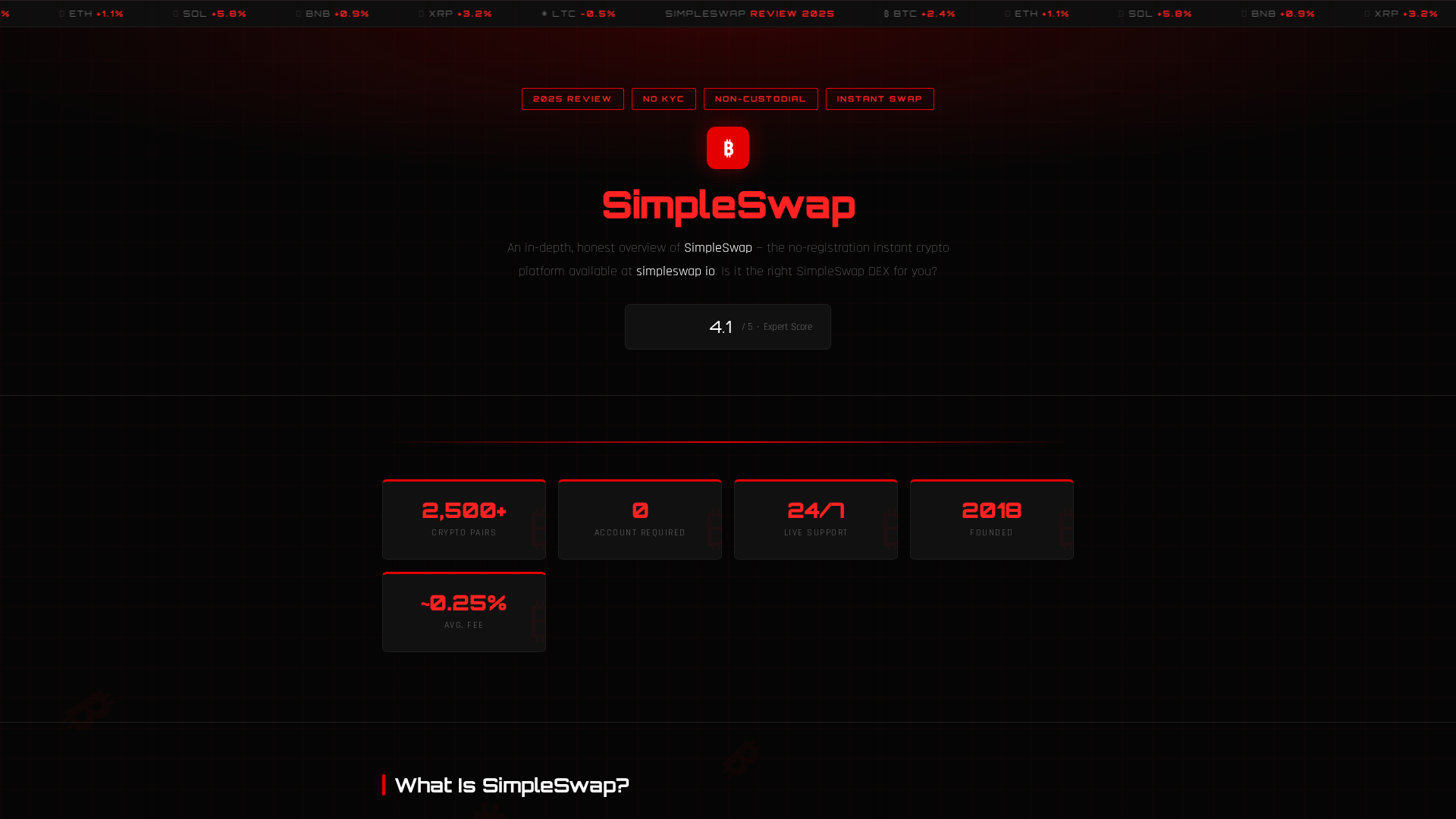 Screenshot of simpleswapi.to