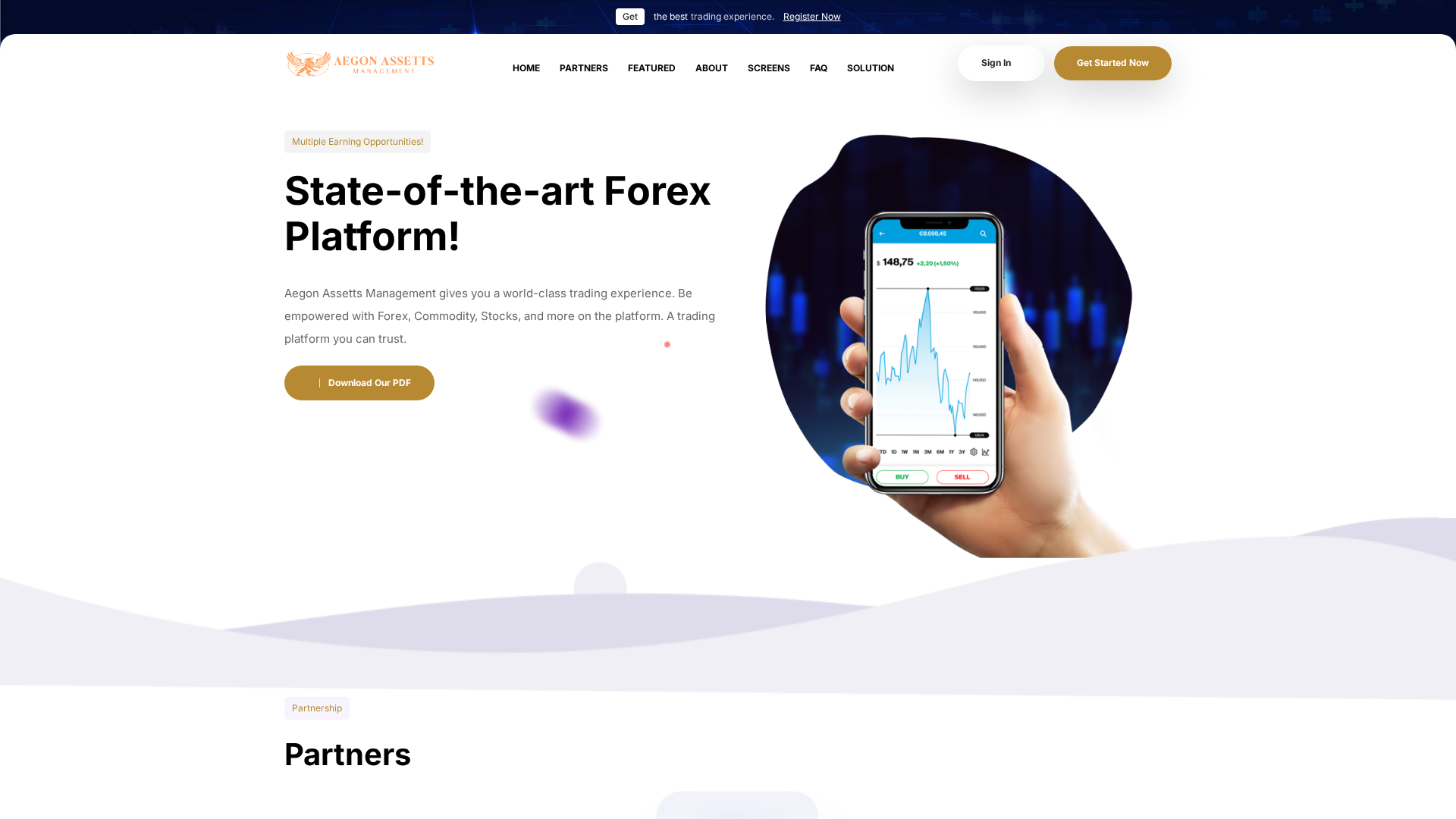 Screenshot of aegonassett.com
