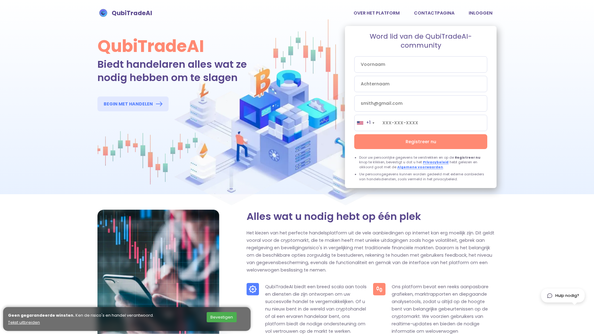 Screenshot of qubitradeaibot.com
