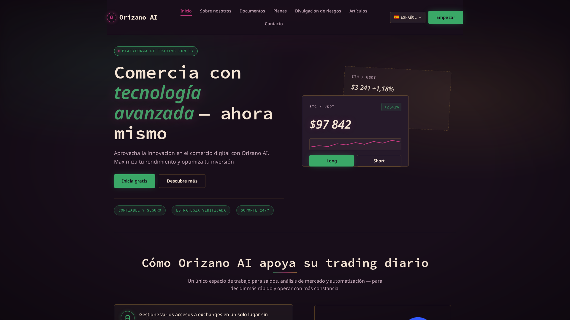 Screenshot of orizano-ai.com