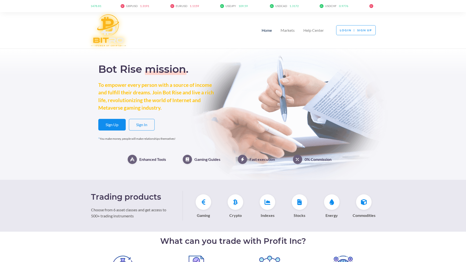 Screenshot of bitro4u.com
