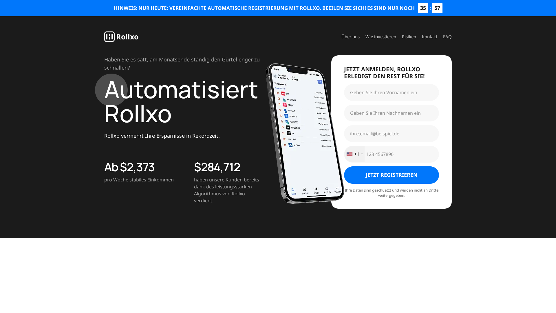 Screenshot of rollxotrade.de