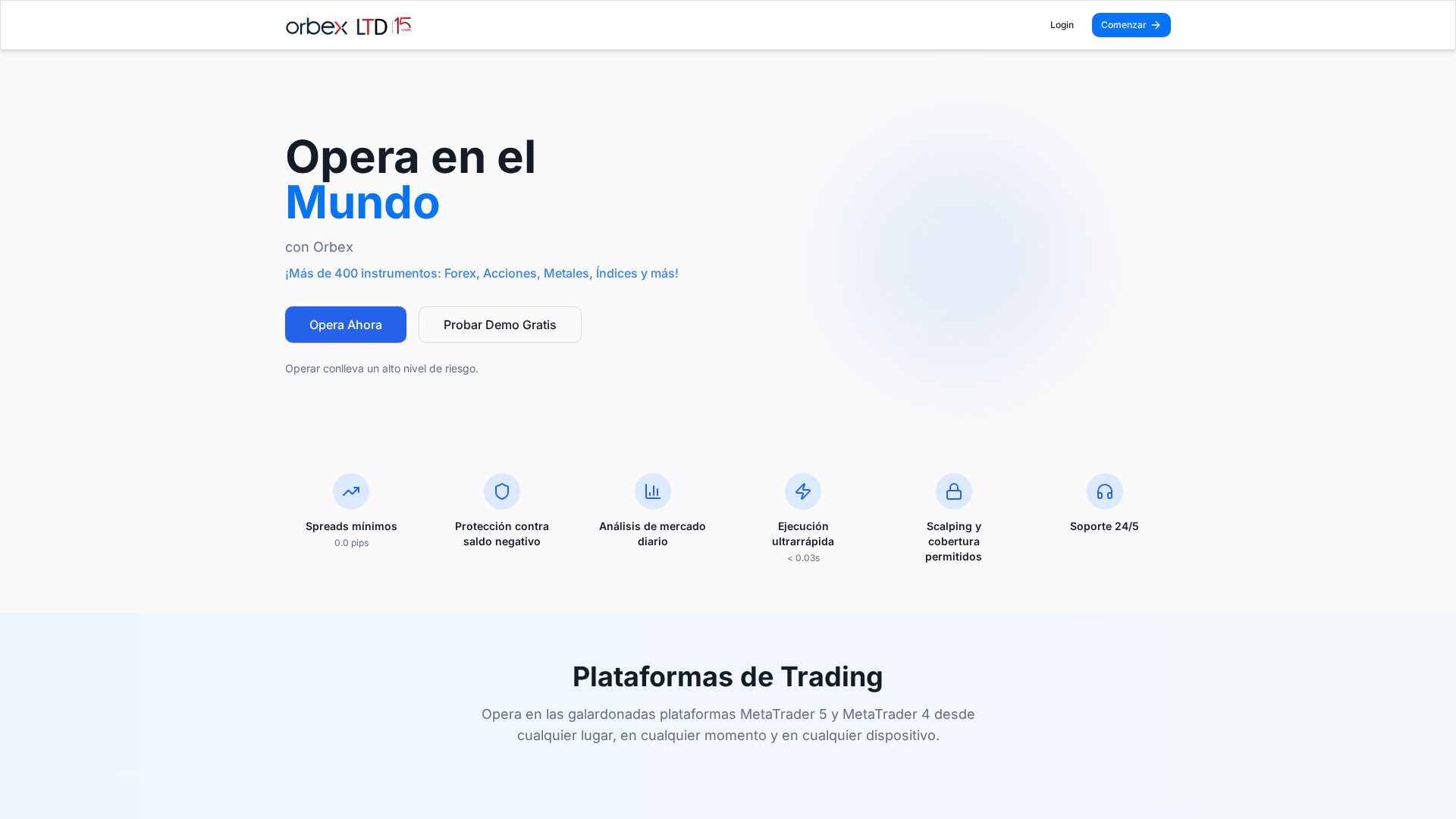 Screenshot of orbexllc.eu