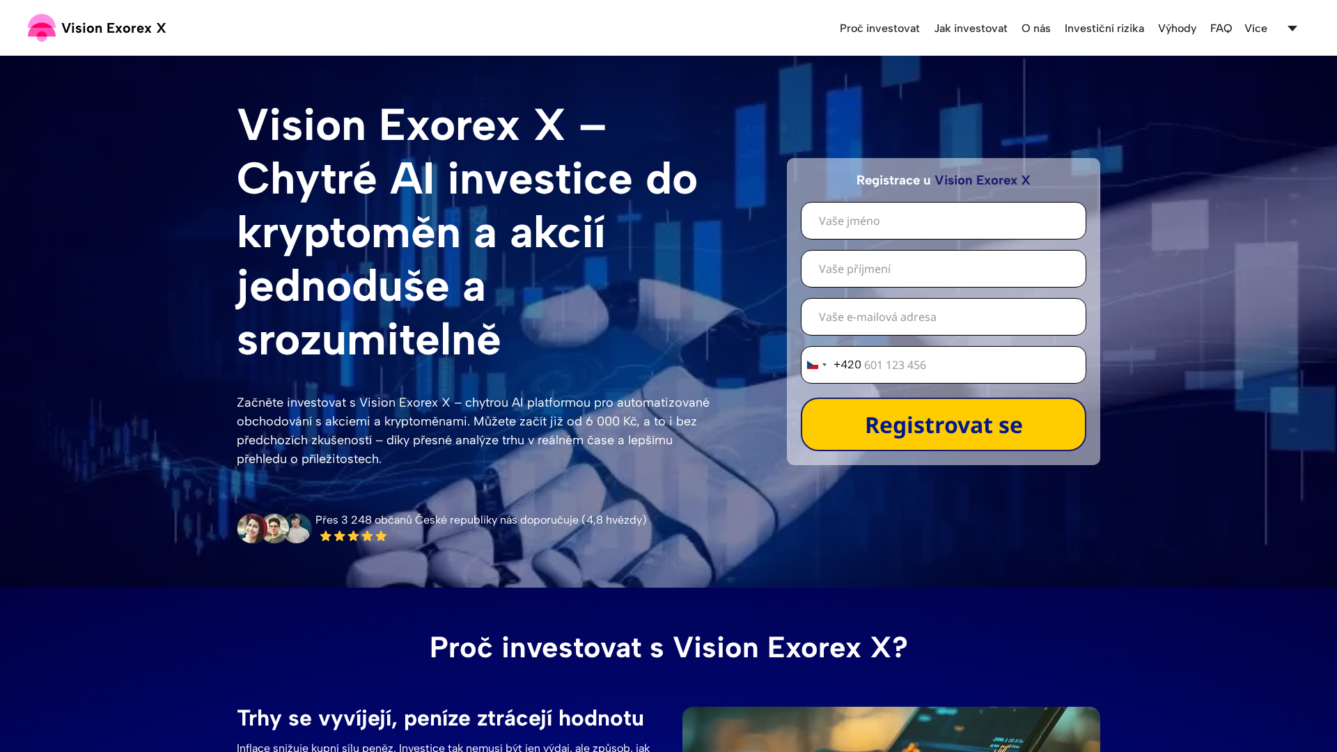 Screenshot of vision-exorex-x.com