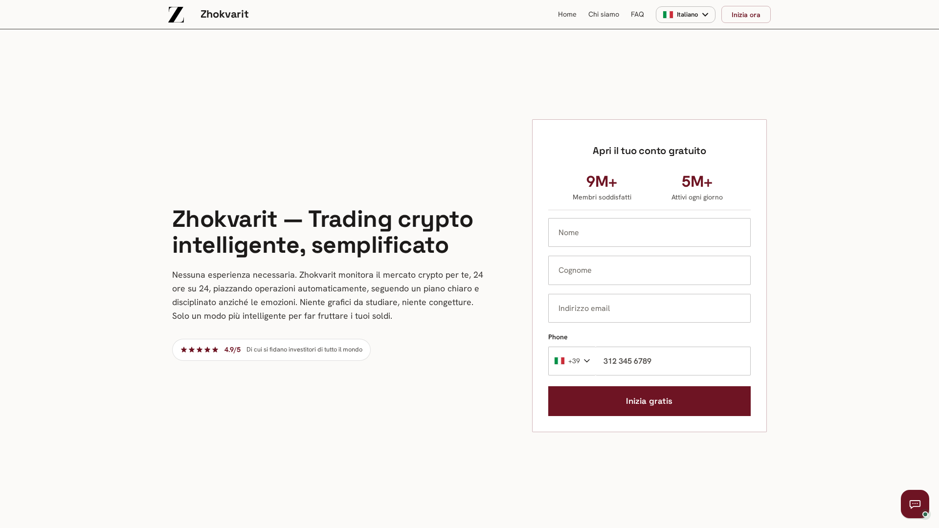 Screenshot of zhokvarit-ai.it