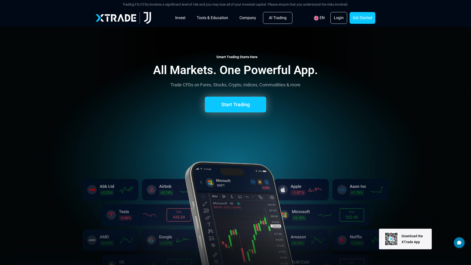 Screenshot of app-xtrade.com