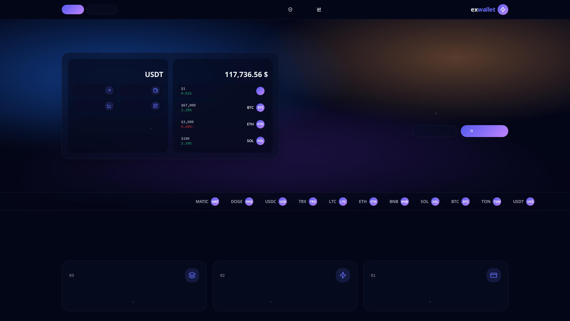 Screenshot of exwallet.dev