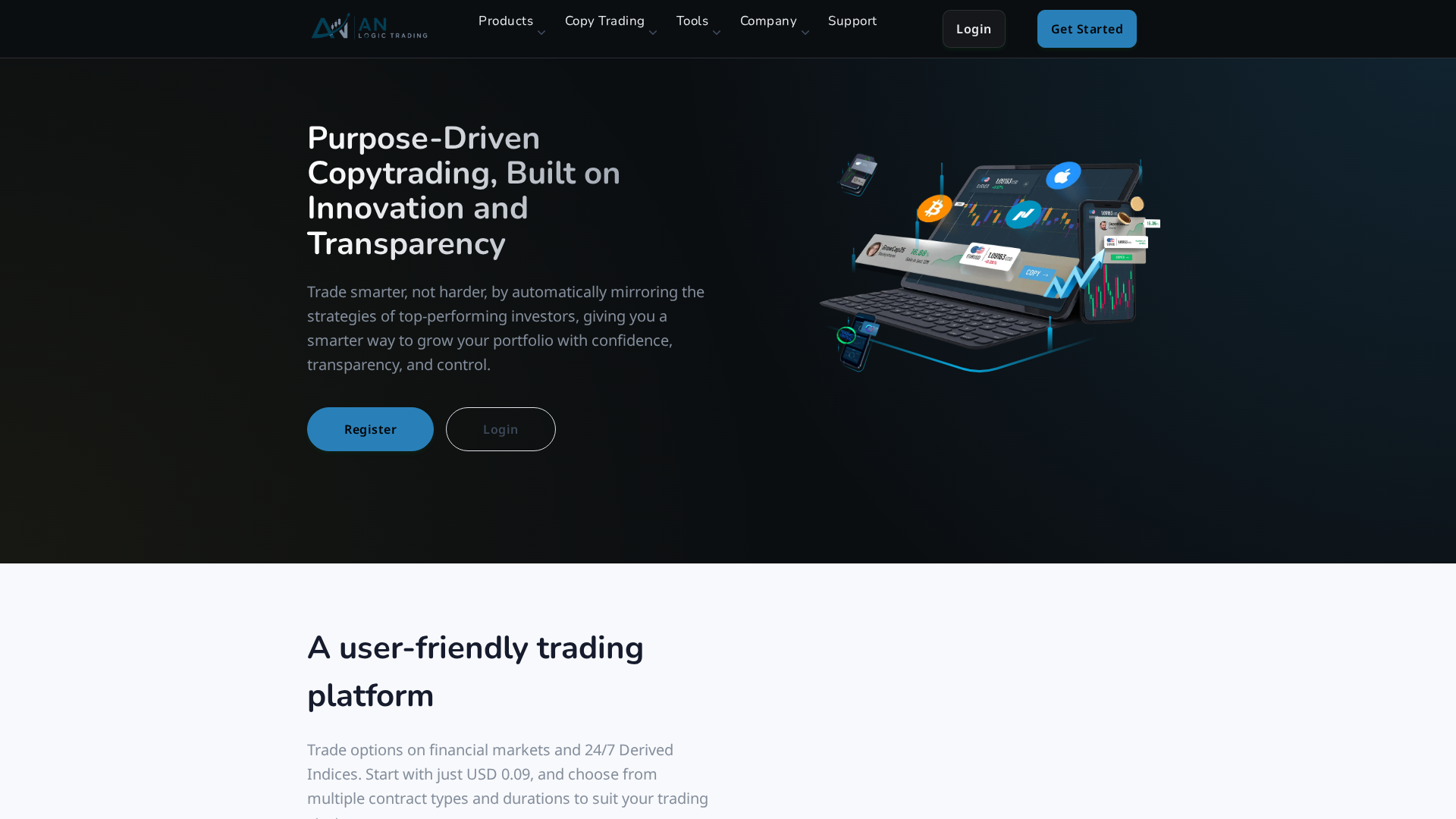 Screenshot of anlogictrading.com
