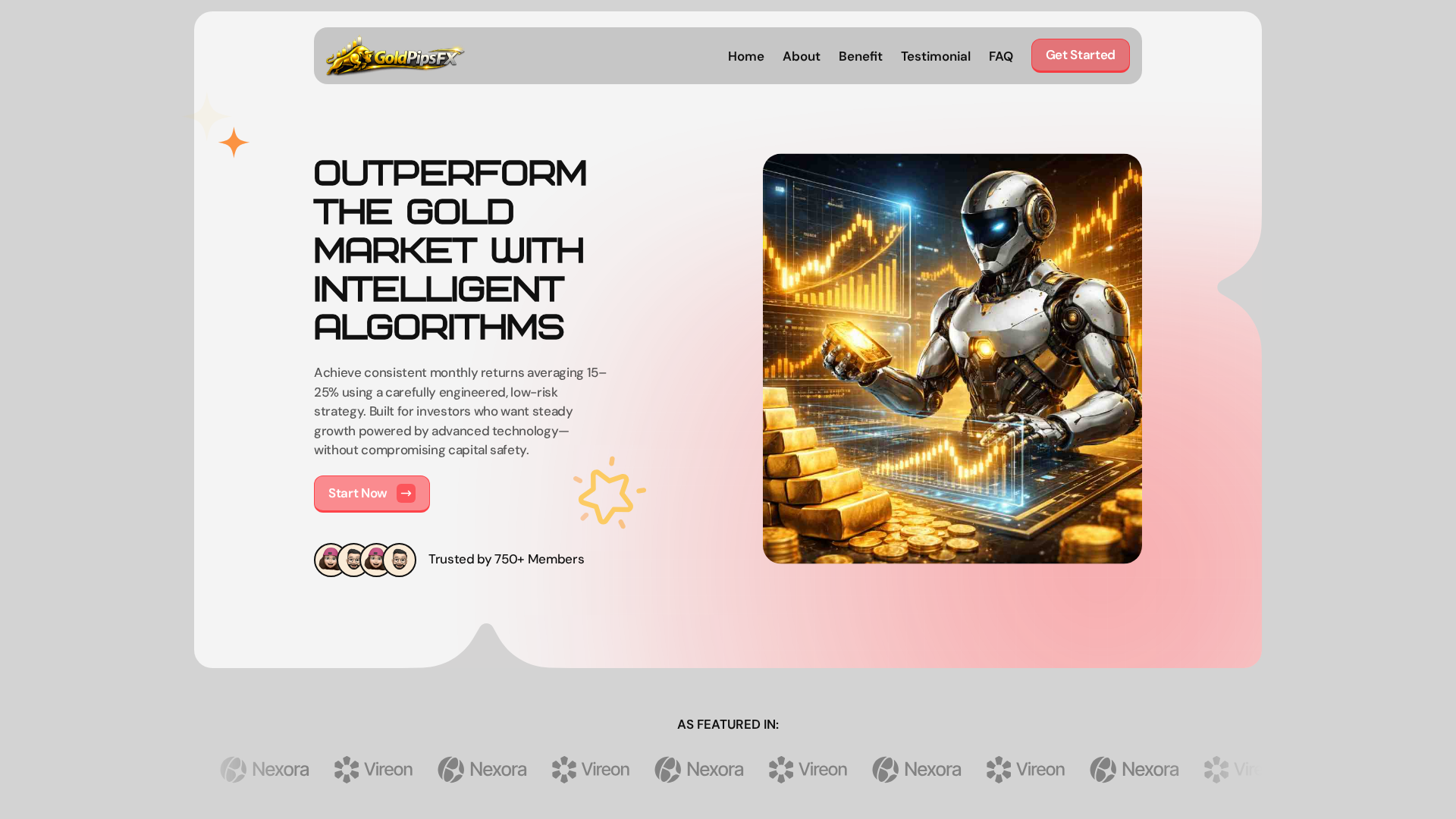 Screenshot of goldpipsfx.io