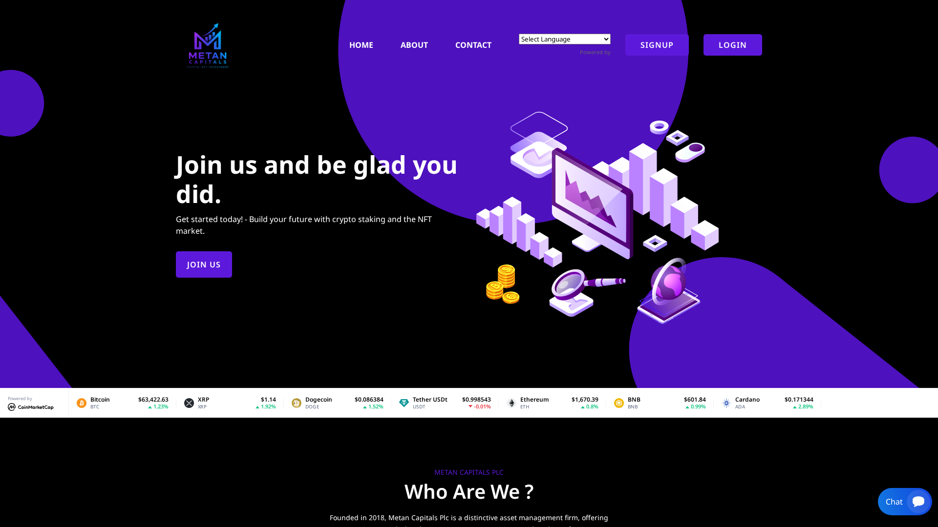 Screenshot of metancapitals.com