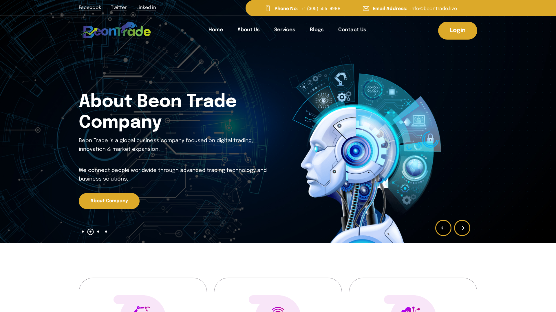 Screenshot of beontrade.live