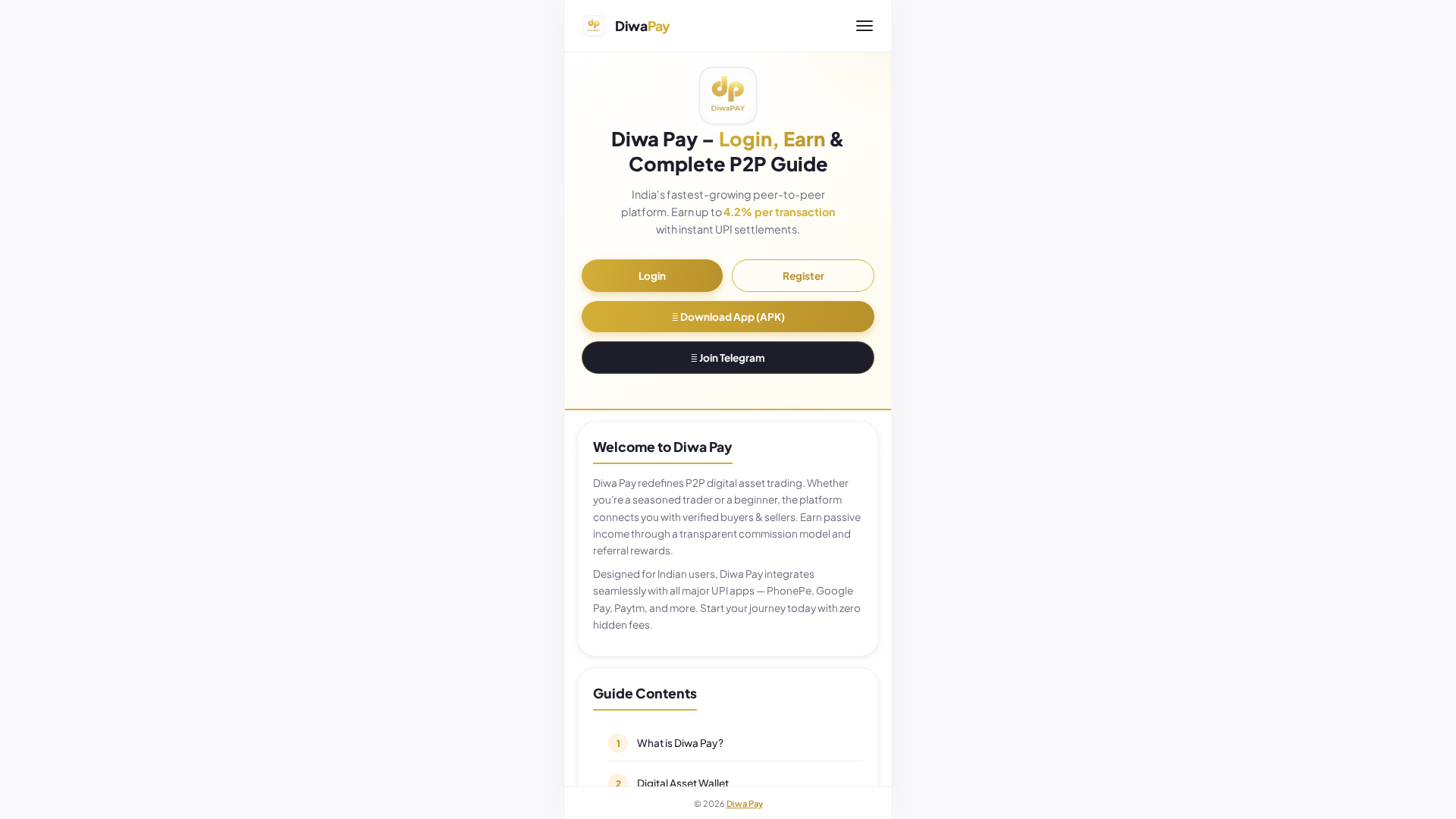 Screenshot of diwapay.org