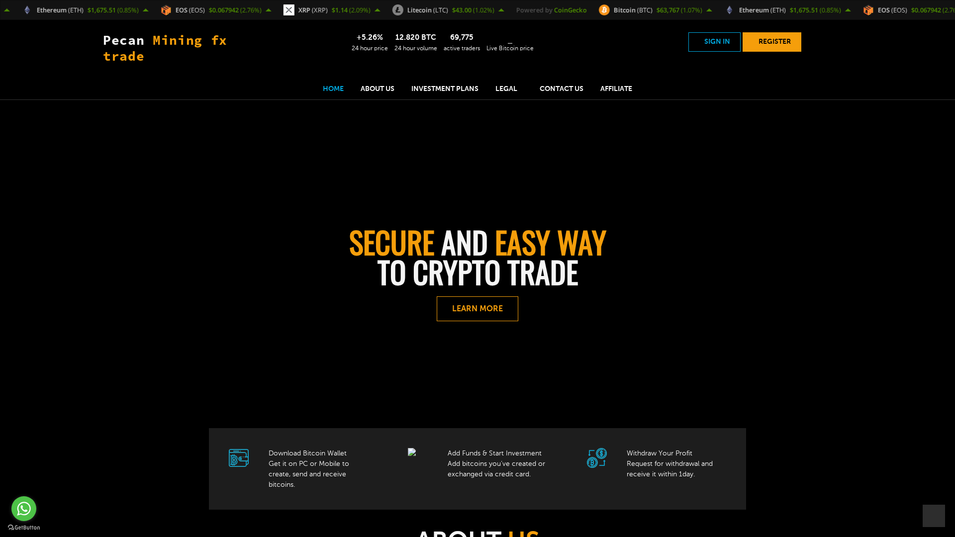 Screenshot of financewithpecan.top