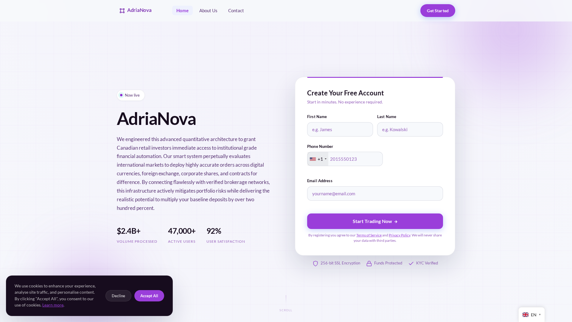 Screenshot of adrianova.org