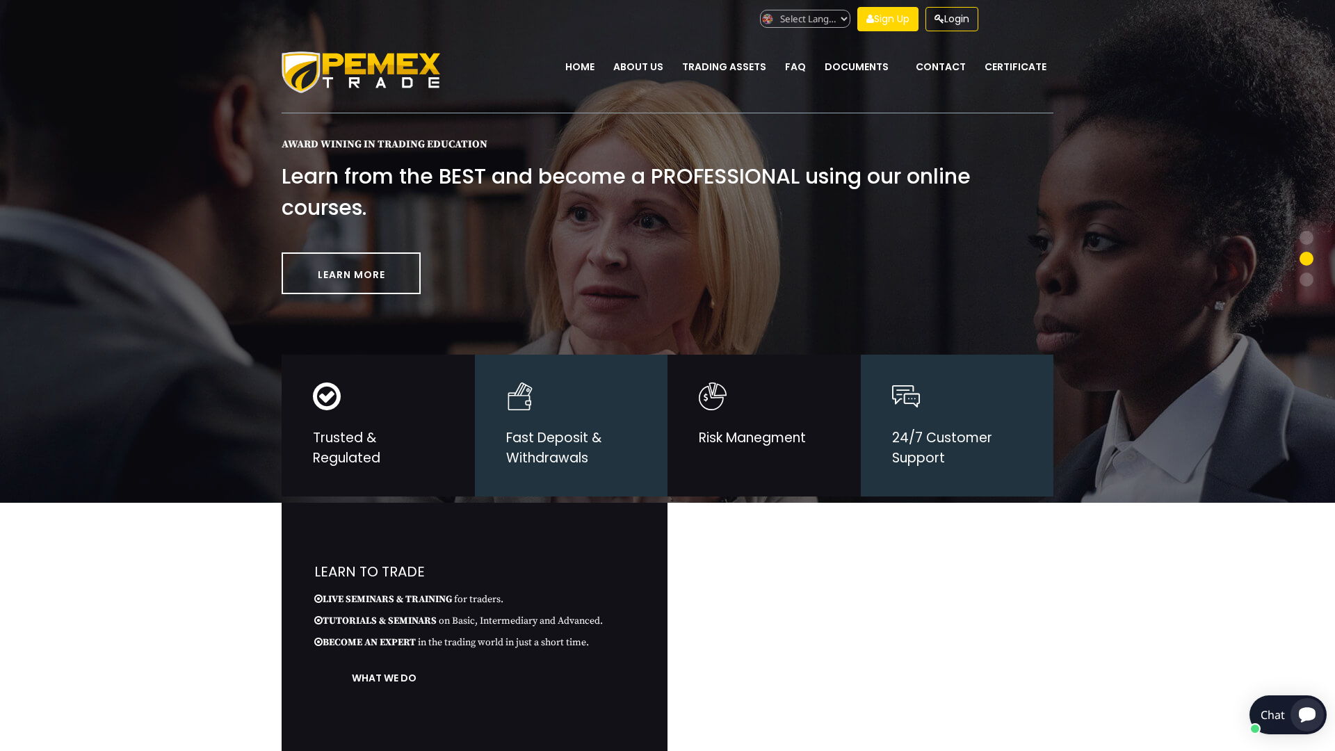Screenshot of pemextrade.org