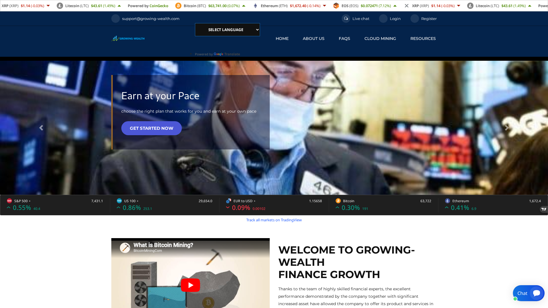 Screenshot of growing-wealth.com