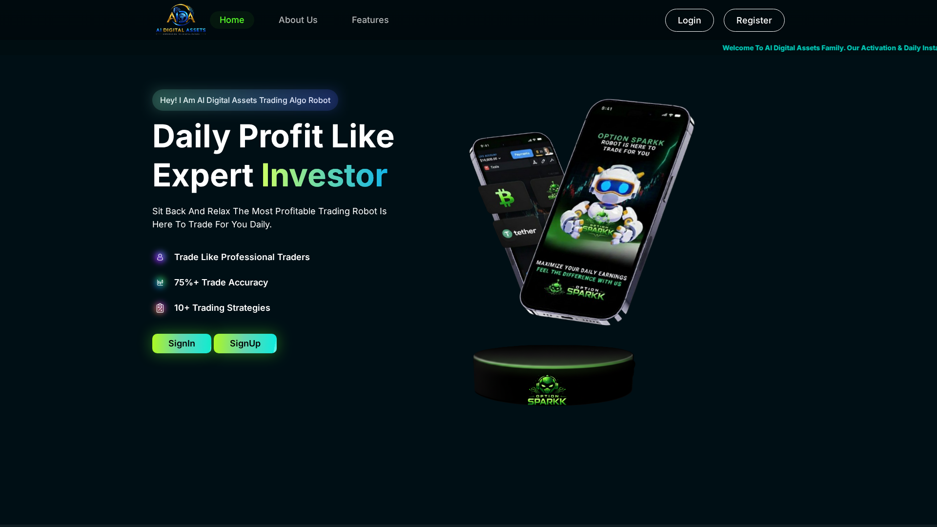 Screenshot of aidigitalassets.world