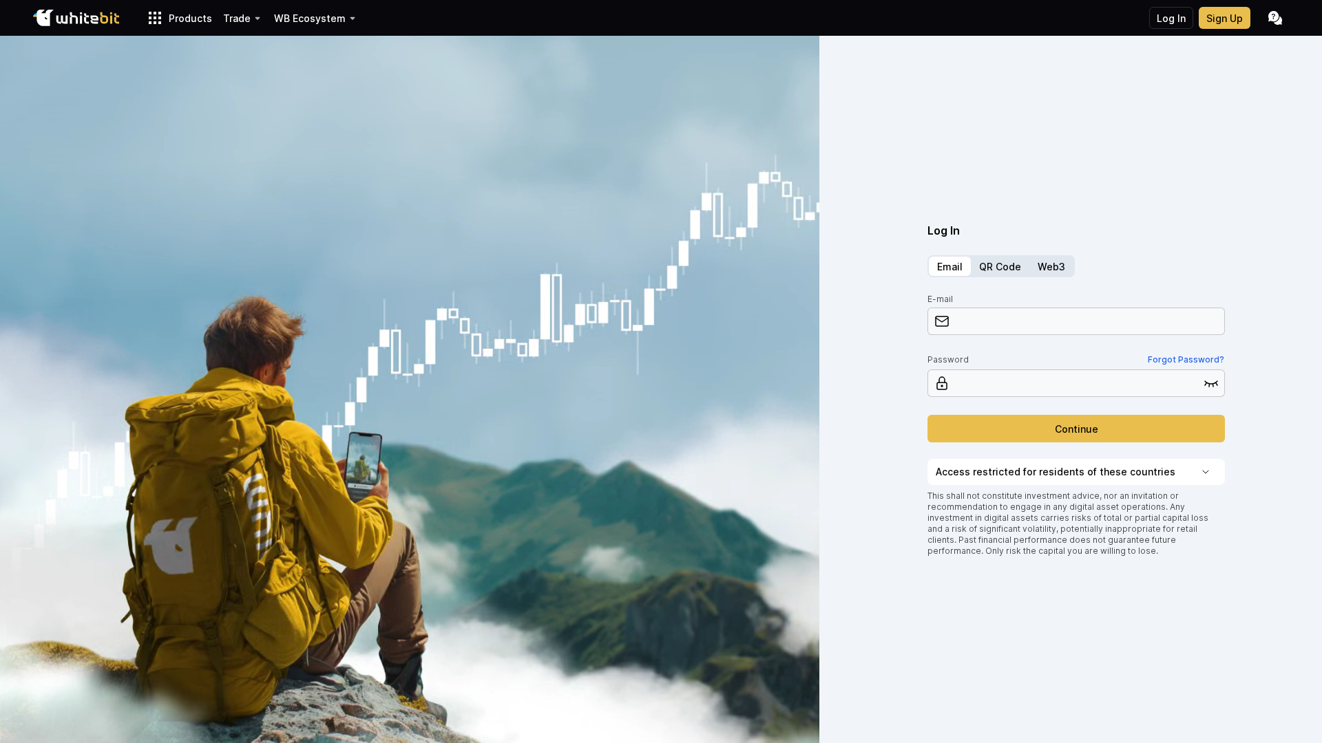 Screenshot of whitebit-login-exchange.com