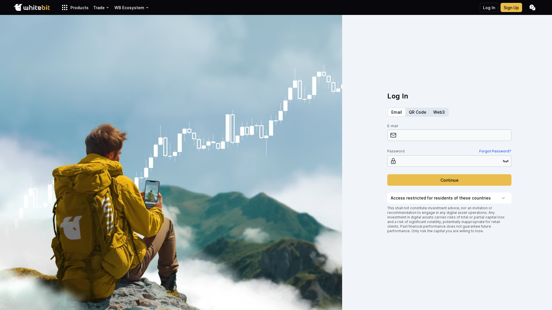 Screenshot of whitebit-dashboard.com