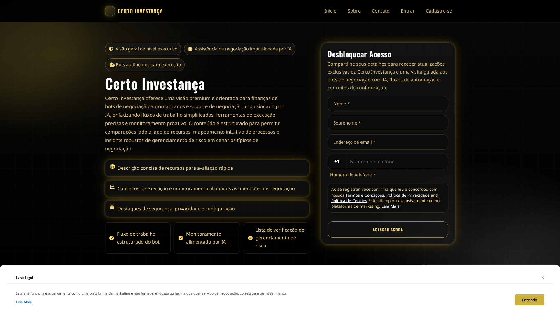 Screenshot of certoinvestancia.digital
