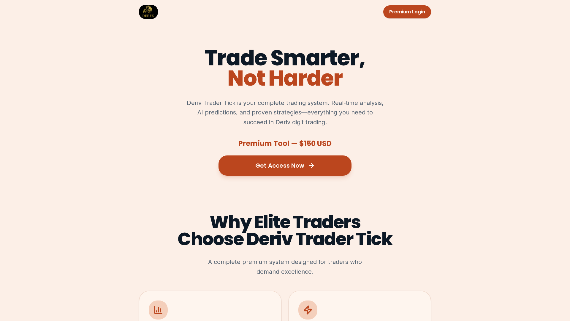 Screenshot of derivttradertick.company