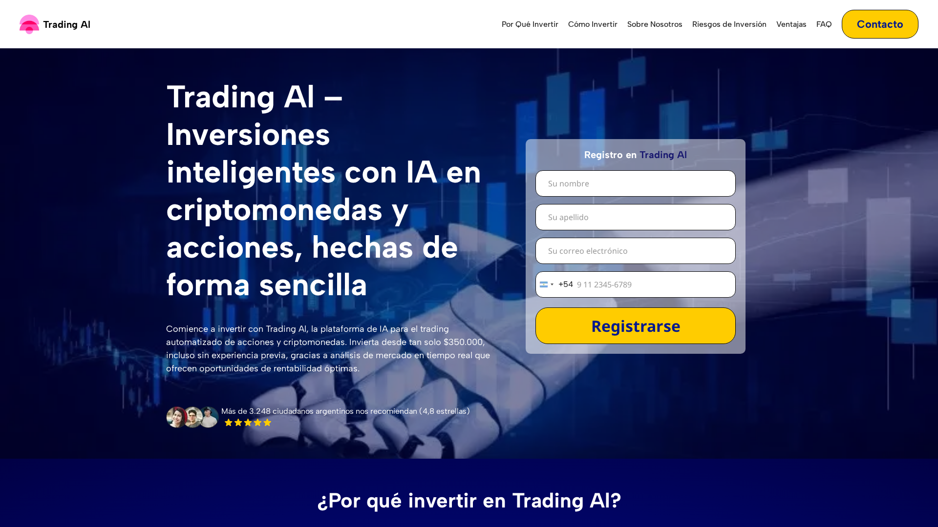 Screenshot of tradingal-ar.com