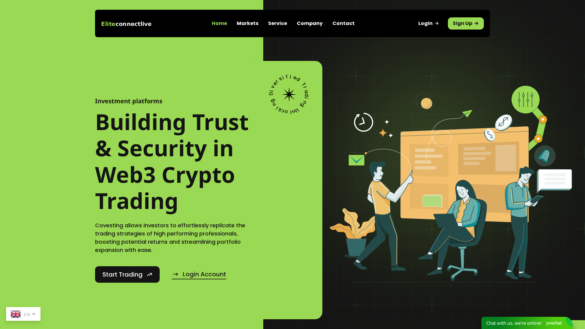 Screenshot of eliteconnectlive.com