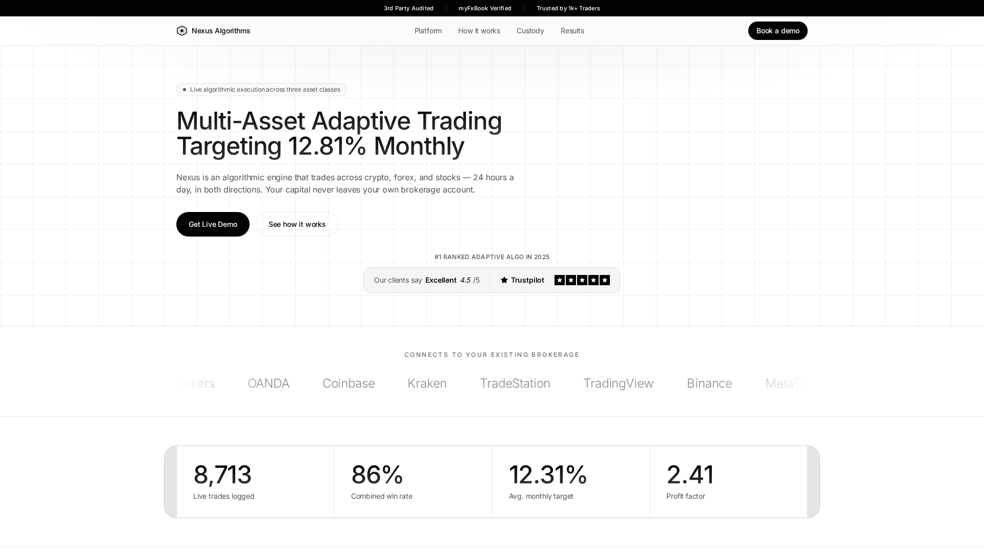 Screenshot of nexusalgorithms.com