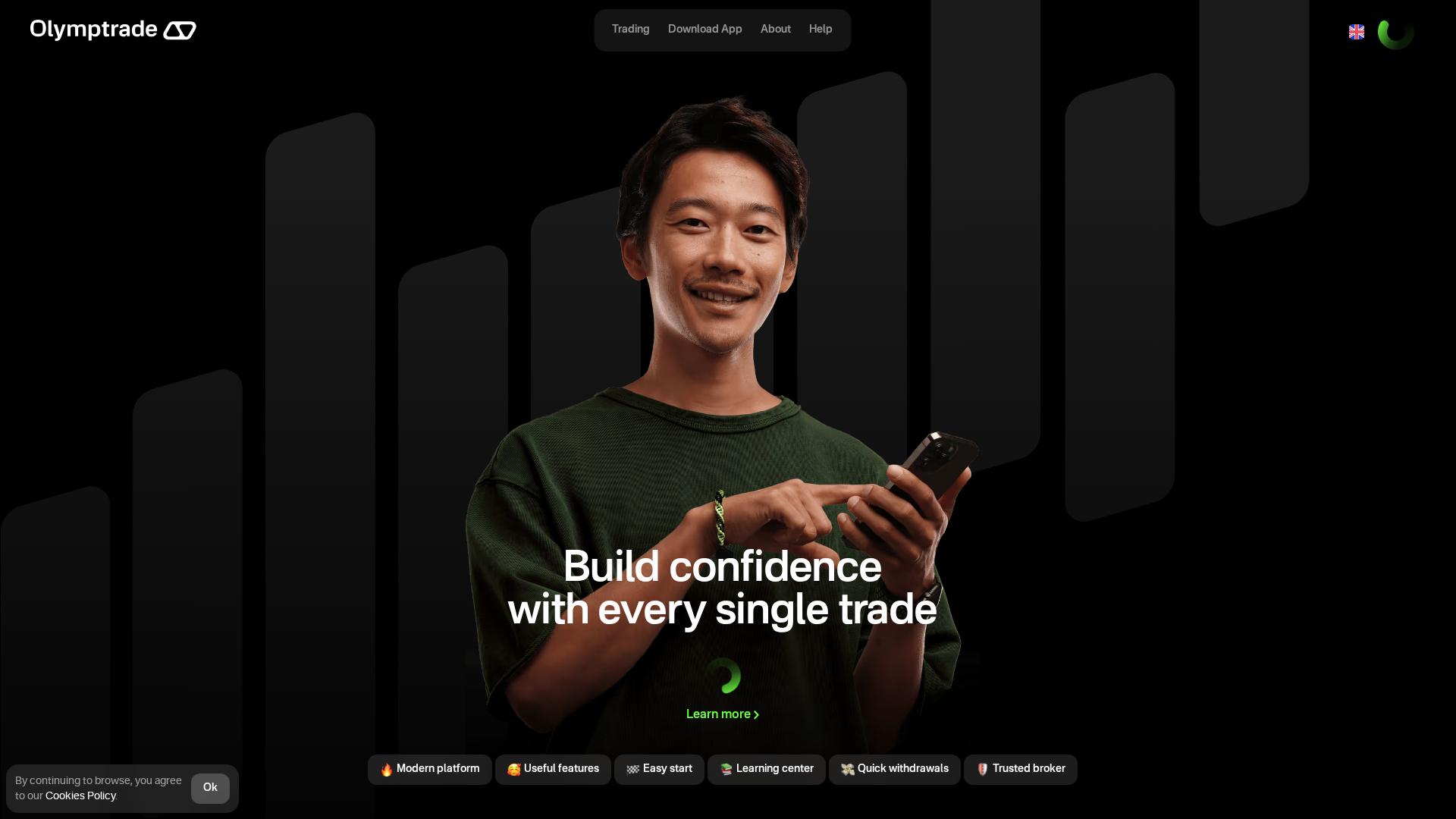Screenshot of olymptrade-by.com