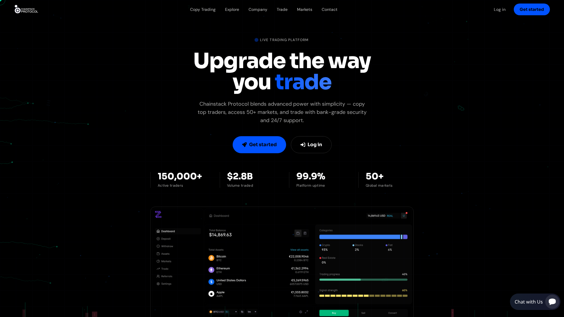 Screenshot of chainstackprotocol.com