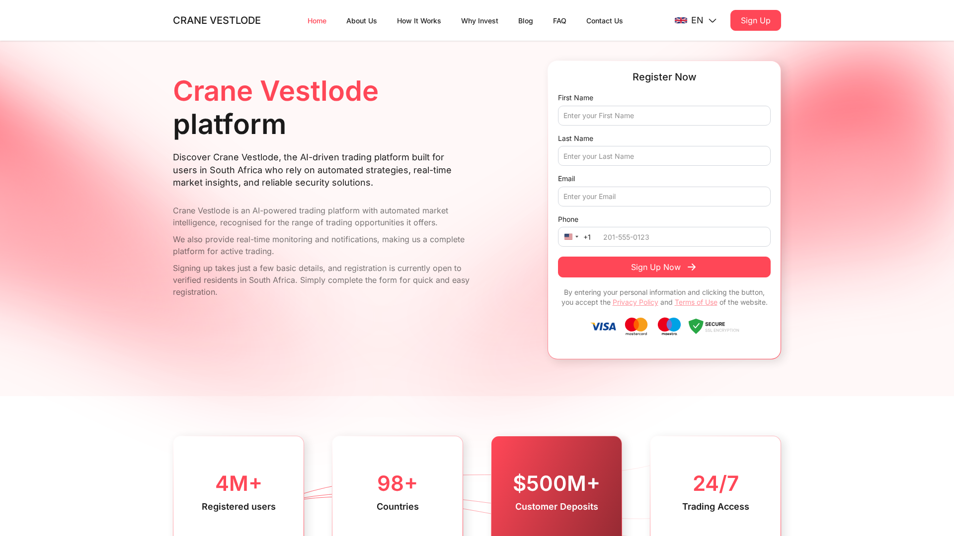Screenshot of crane-vestlode.com