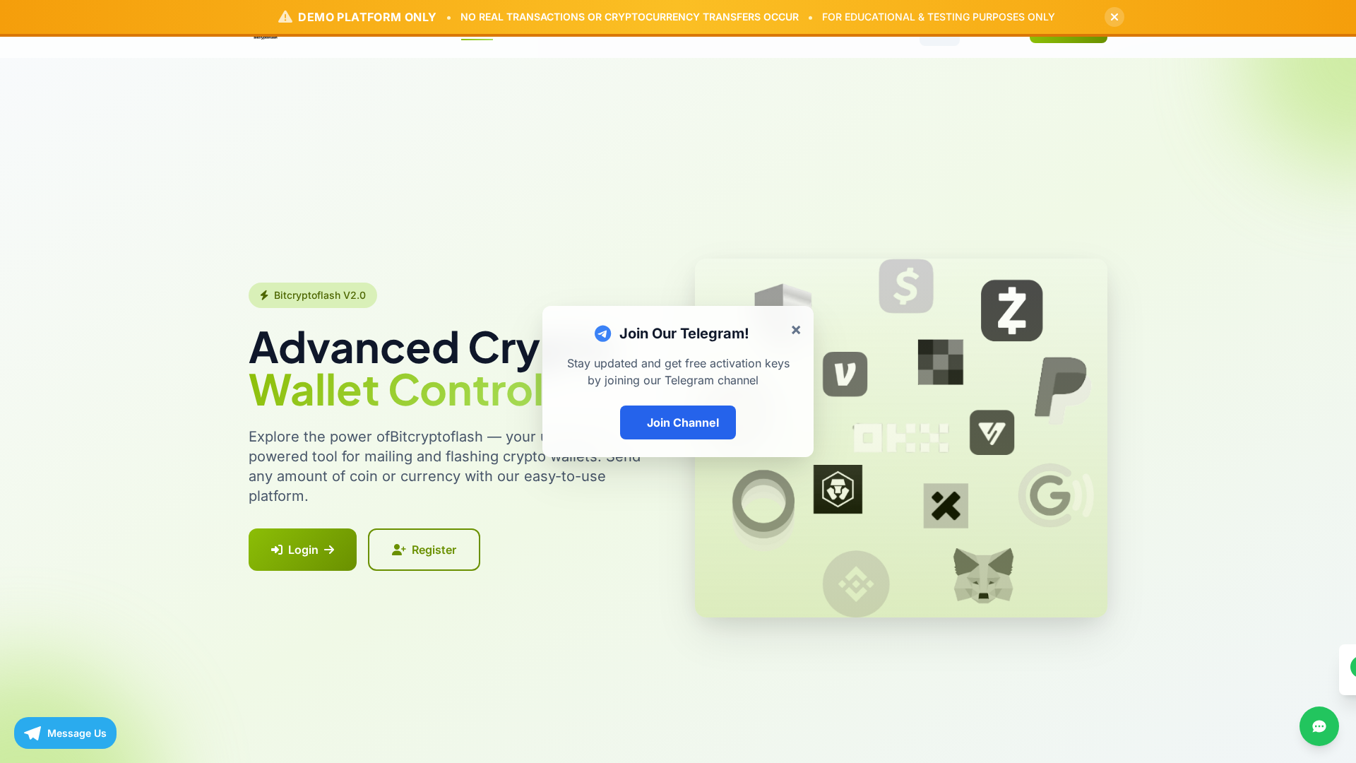 Screenshot of bitcryptoflash.com