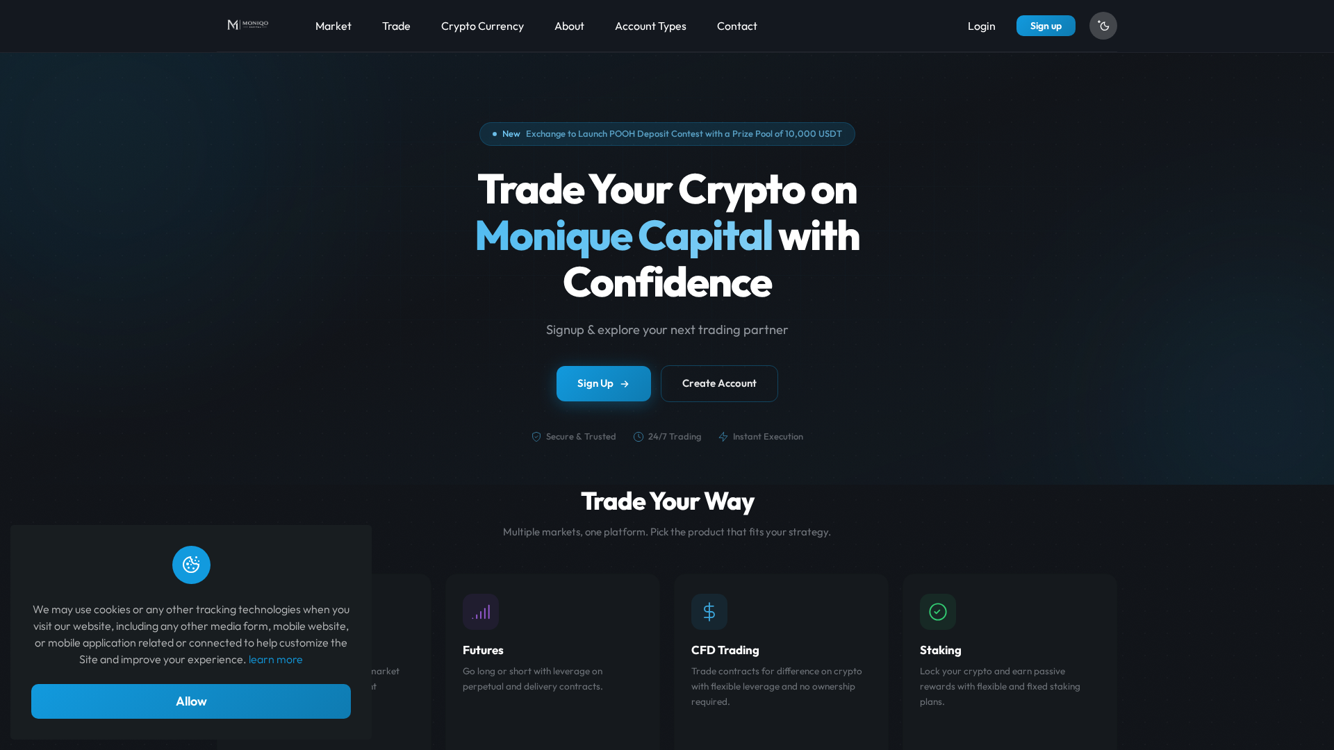 Screenshot of moniqocapital.com