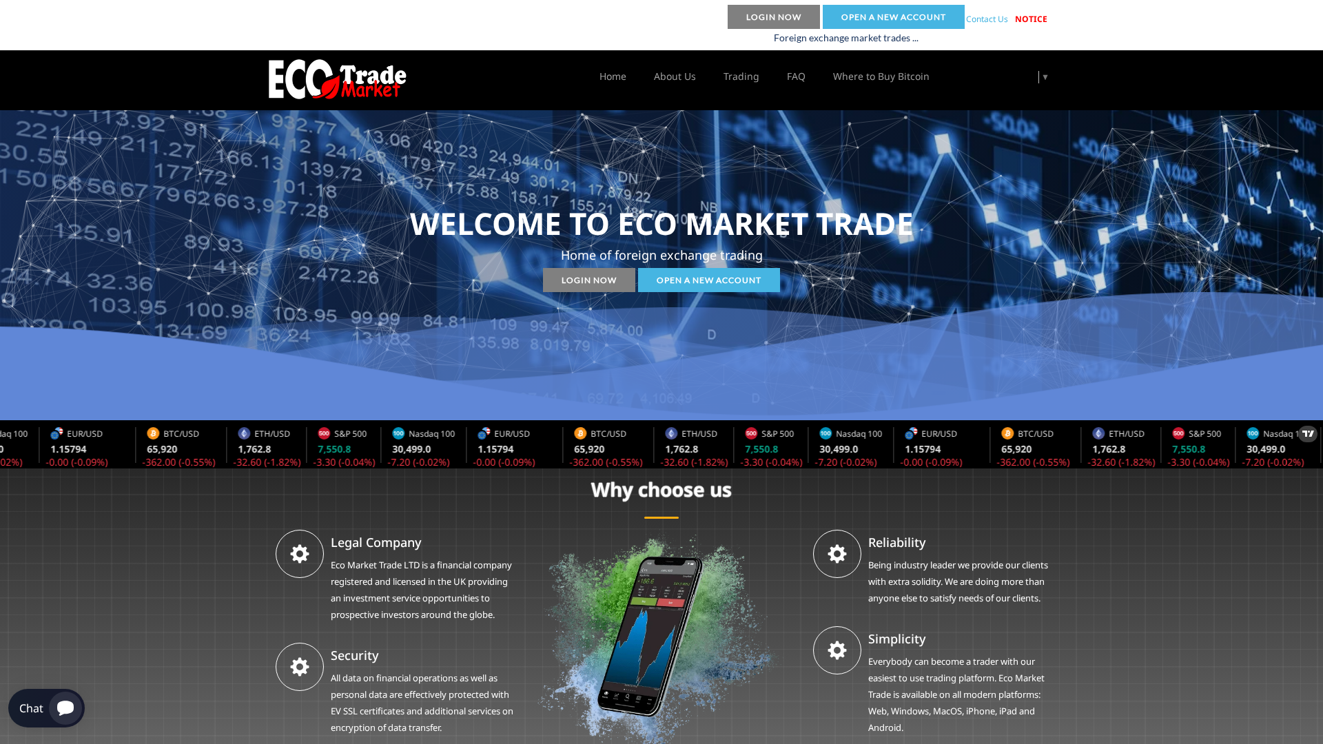 Screenshot of ecomarkettrade.online