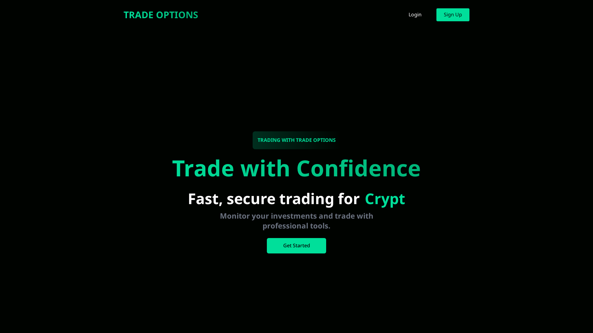 Screenshot of tradeoptions.site