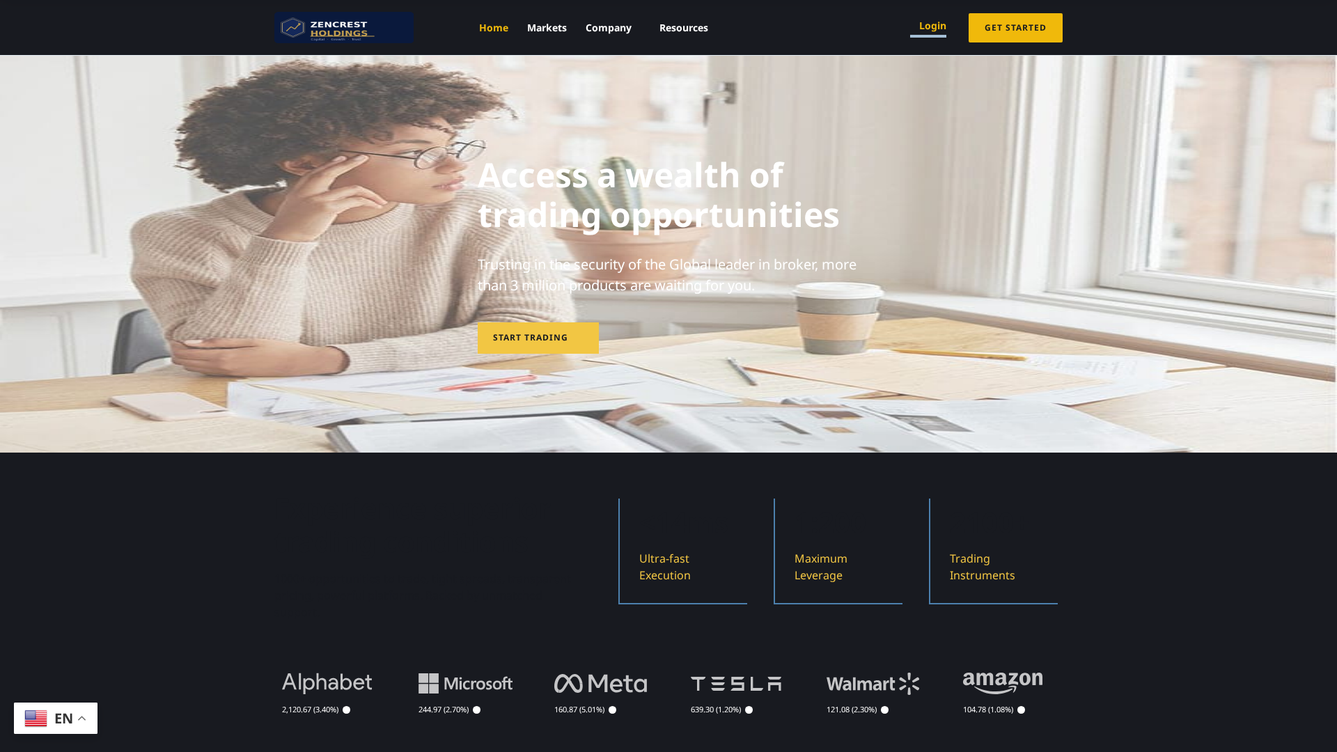 Screenshot of zencrestholdings.co