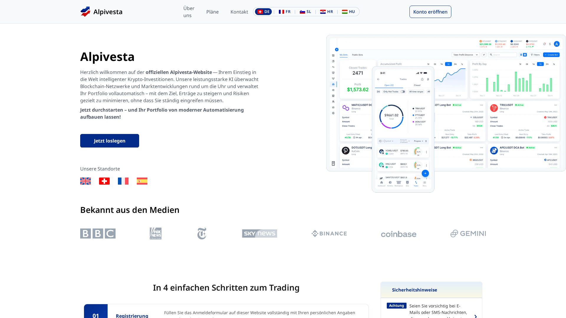 Screenshot of alpivesta.net