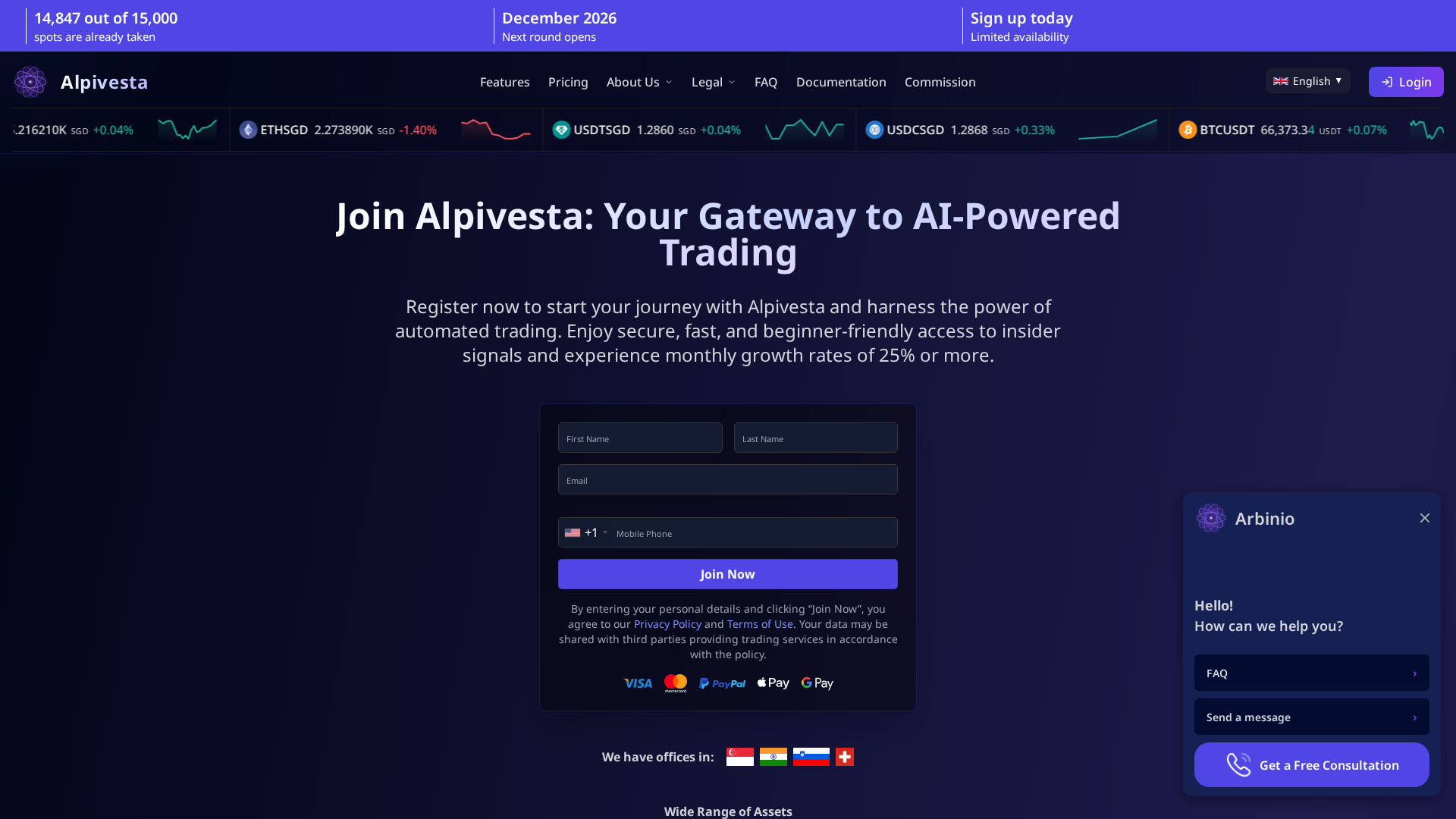 Screenshot of alpivesta.org