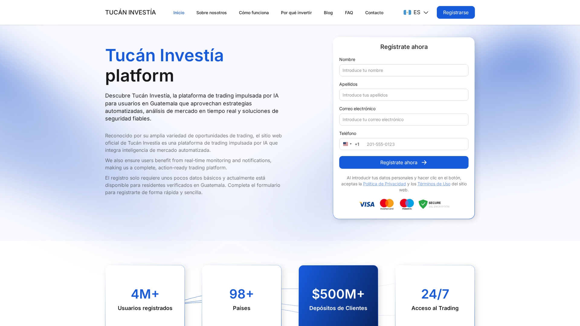 Screenshot of tucan-investia.com