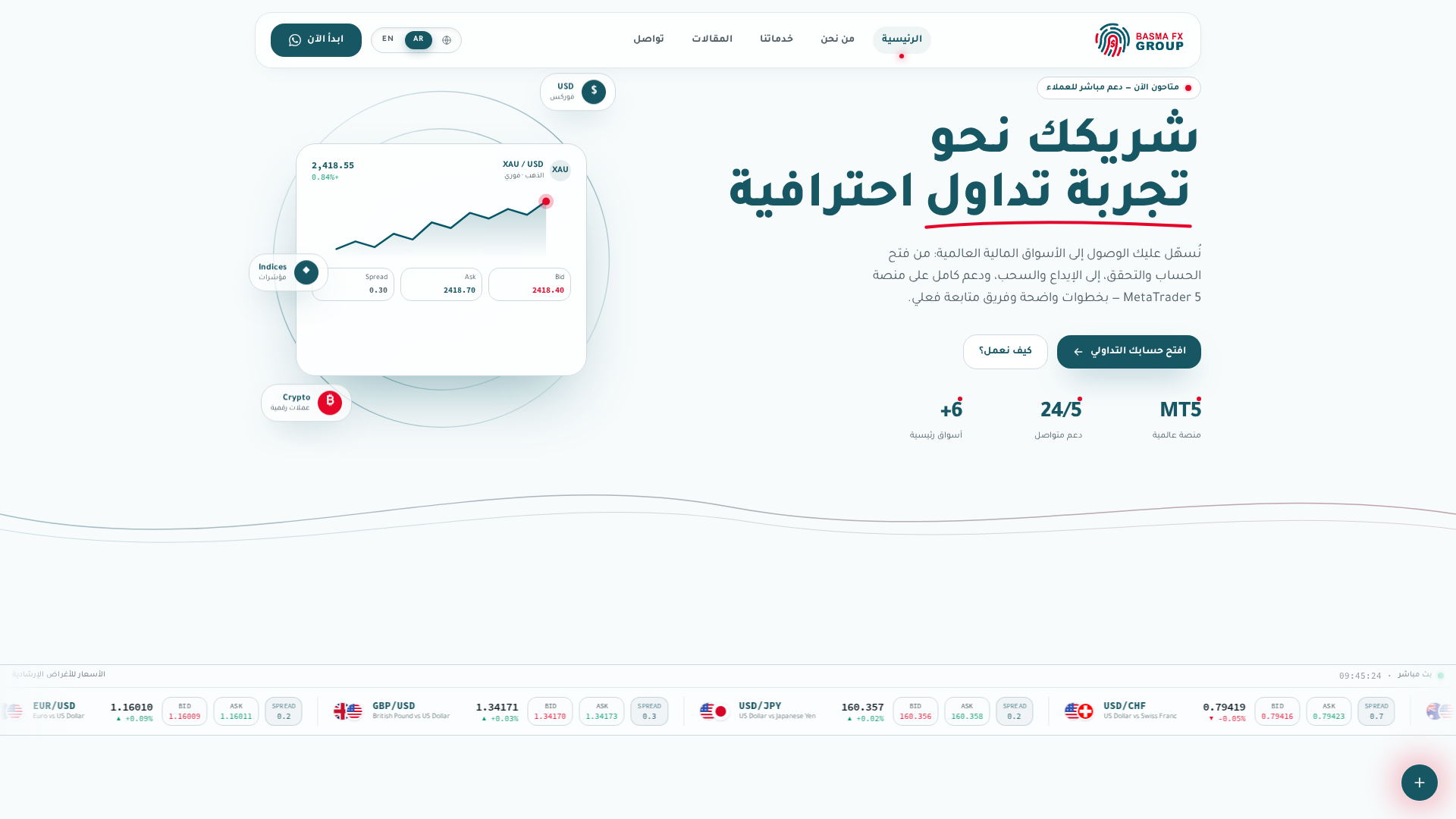 Screenshot of basmafx.com