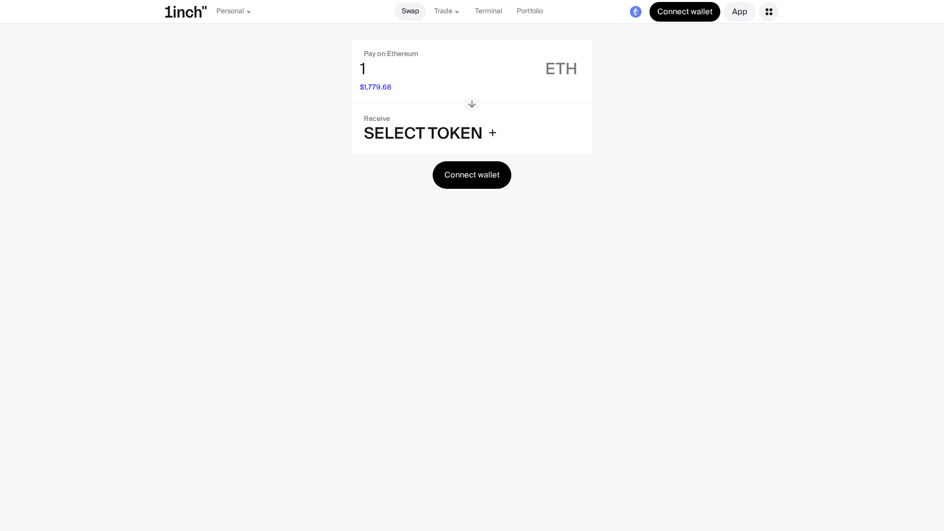 Screenshot of 1inchswap-tokens.com