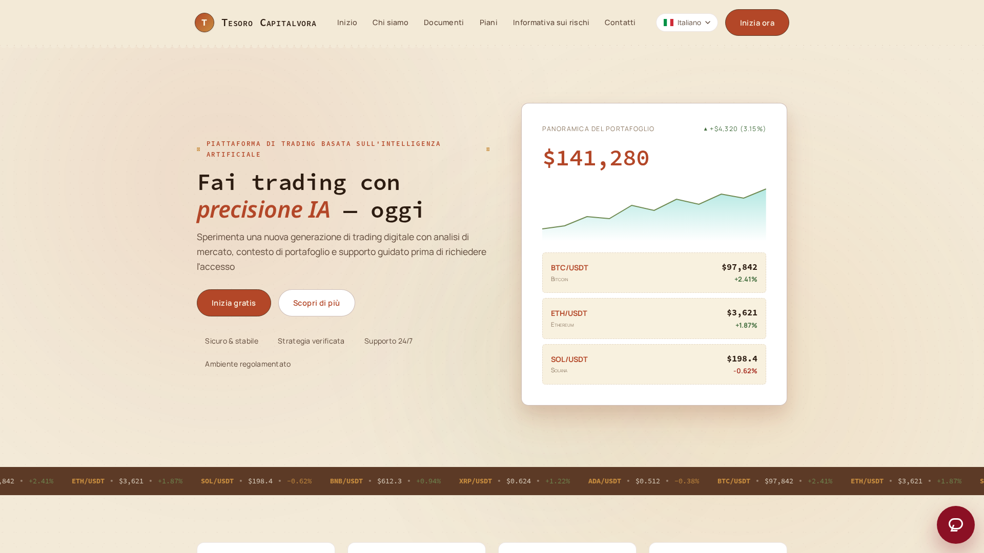 Screenshot of tesoro-capitalvora.it
