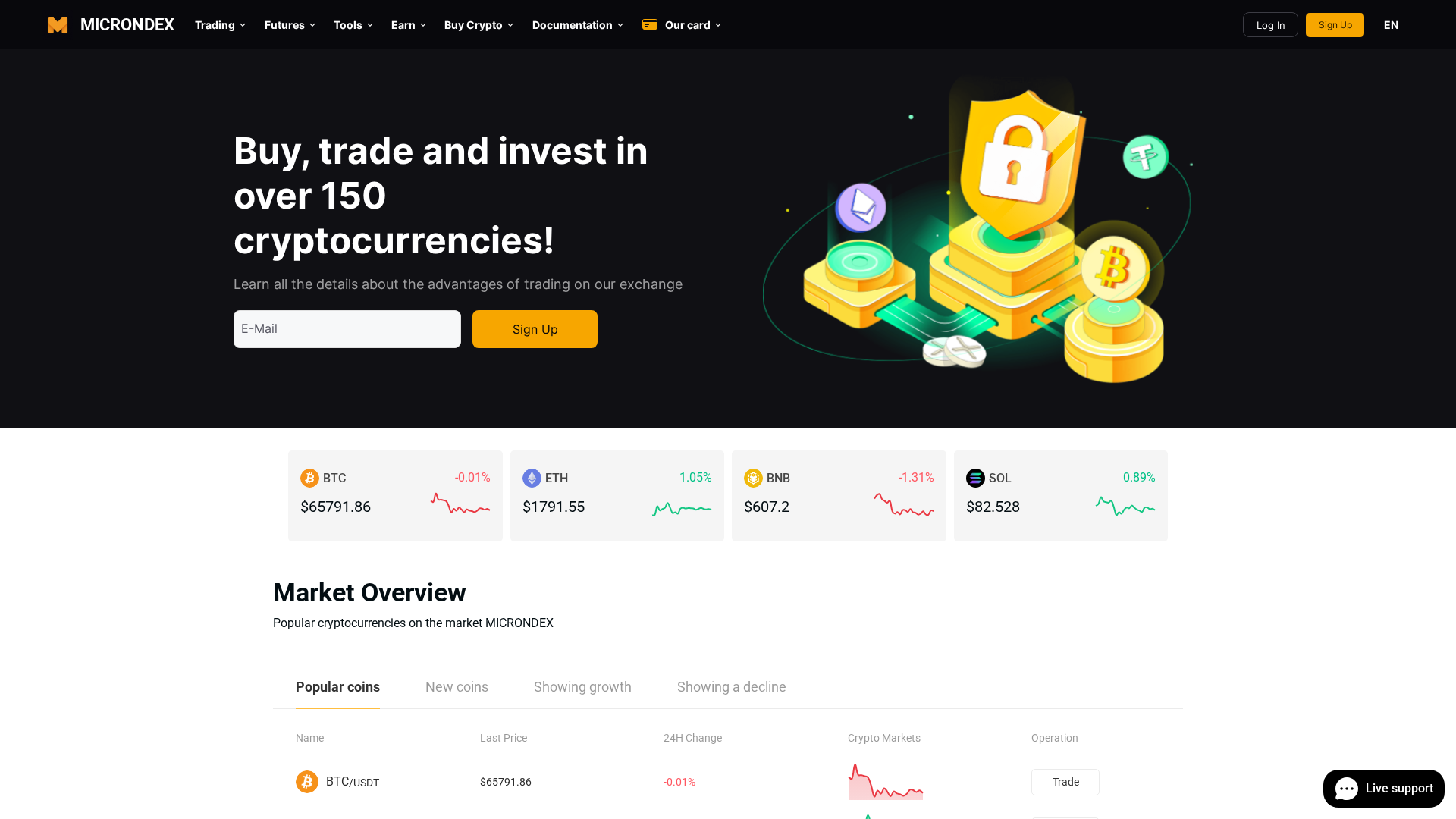 Screenshot of microndex.com